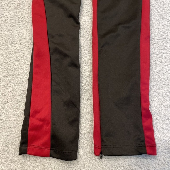 Civil Regime Track Pants Womens XS Red Black Stripe Drawstring Ankle Zip Stretch - Picture 8 of 13